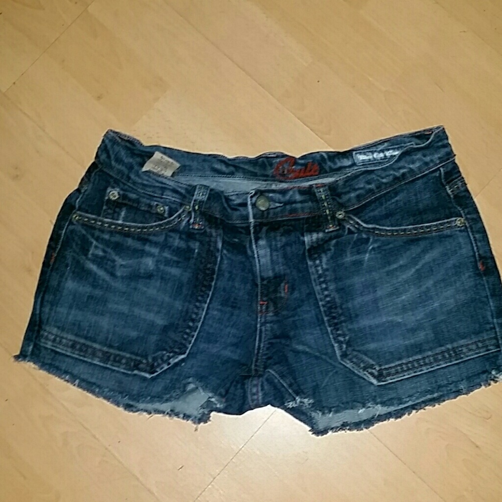 Denim cut off shorts